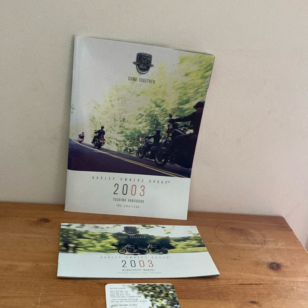 Harley Owners Group 2003 Touring Handbook, Membership Manual and Membership Card
